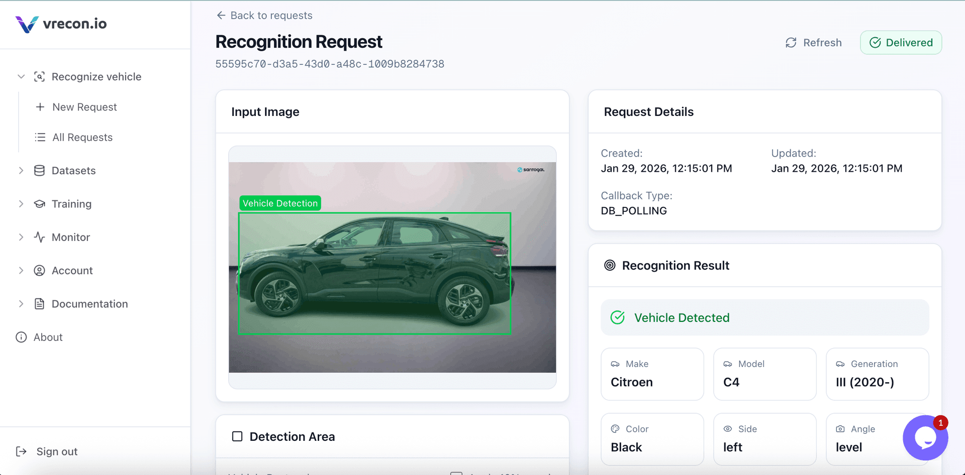 vrecon.io Recognition Portal dashboard preview